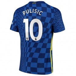 Camisola Chelsea Christian Pulisic 10 Equipamento Primeiro 2021-2022 Manga Curta